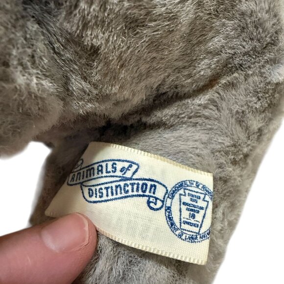 Vtg Knickerbocker Animals Of Distinction Gray Squirrel Plush Toy Posable Tail - Picture 4 of 15